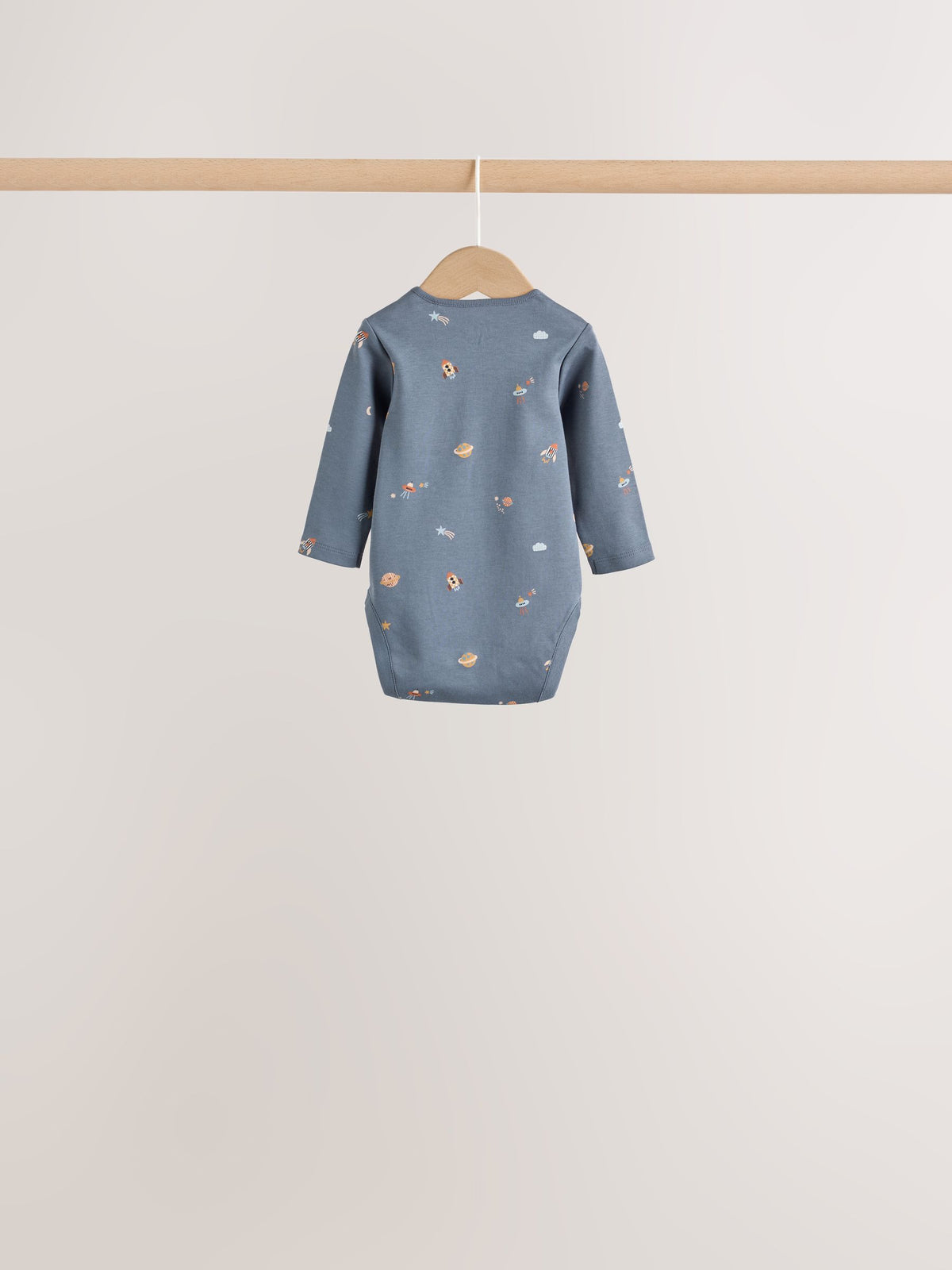 Blue Character Long Sleeve Baby Bodysuit 7 Pack