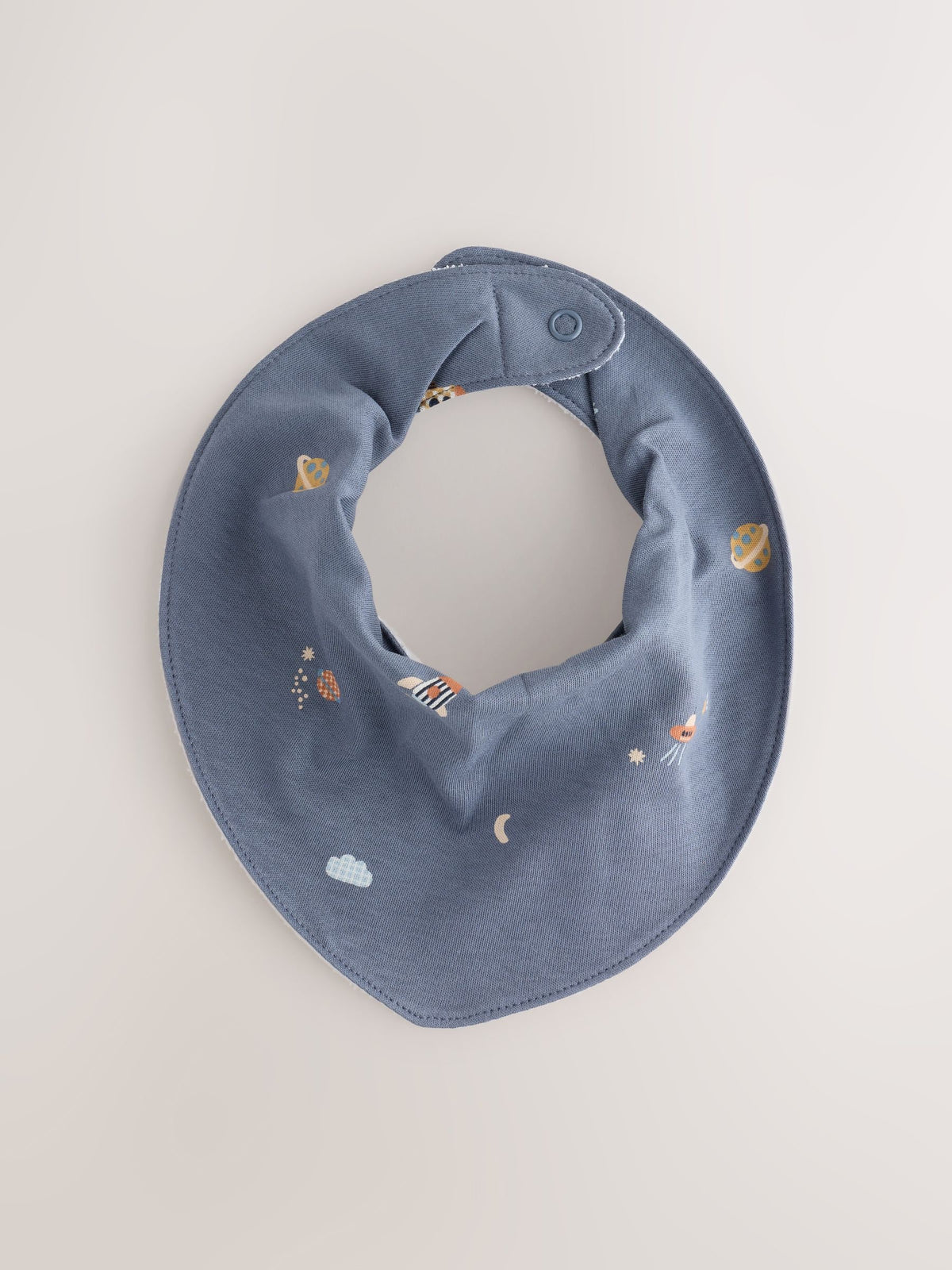 Blue Mini Character Baby Dribble Bibs 5 Pack