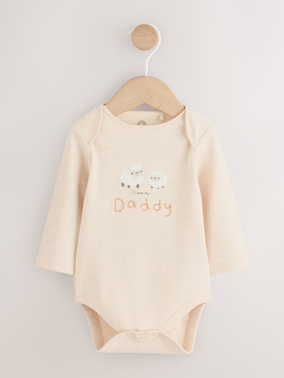 Neutral I Love My Daddy Long Sleeve Baby Bodysuit