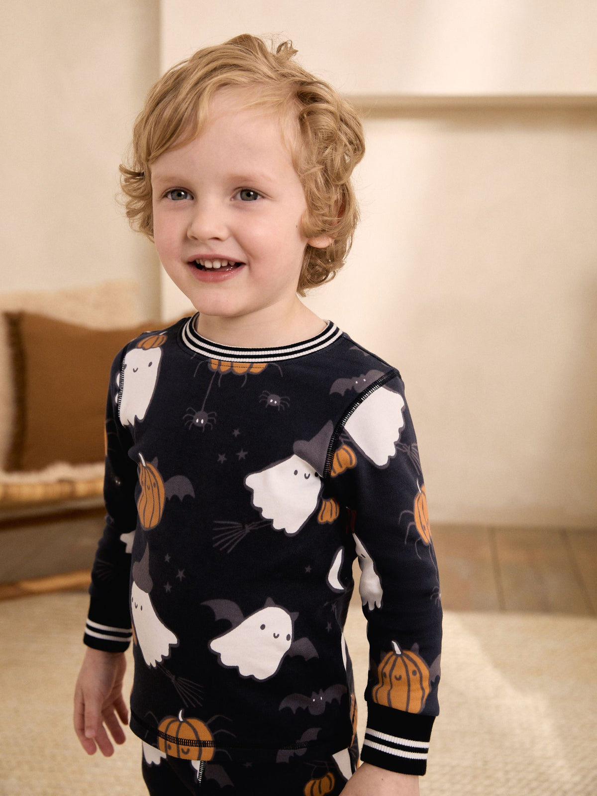 Black Ghost Halloween Pyjamas (9mths-12yrs)