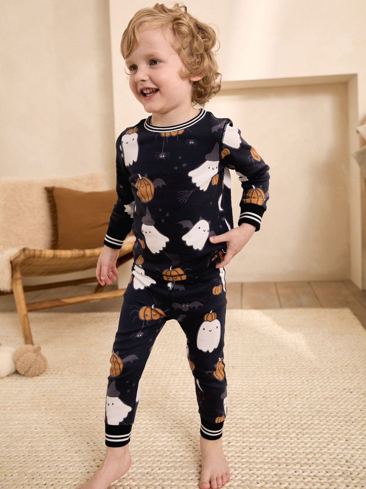 Black Ghost Halloween Pyjamas (9mths-12yrs)