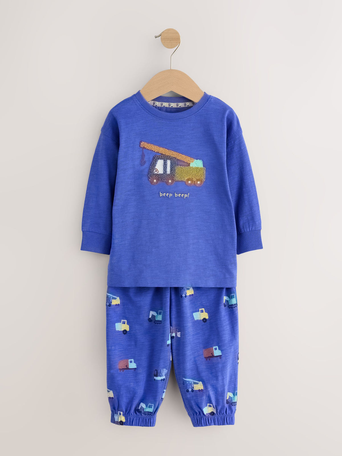 Brown/Yellow/Blue Diggers Oversized Pyjamas 3 Pack (9mths-8yrs)