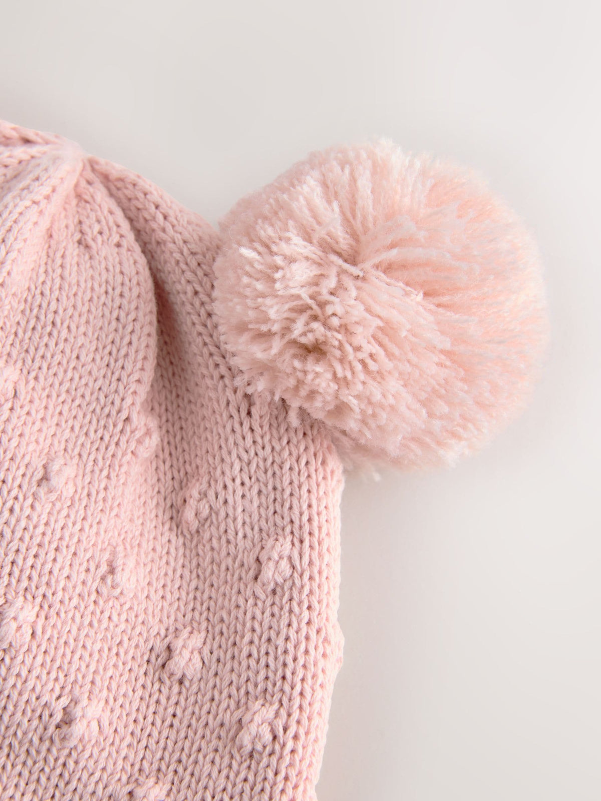 Pink Pointelle Knitted Baby Trapper Hat