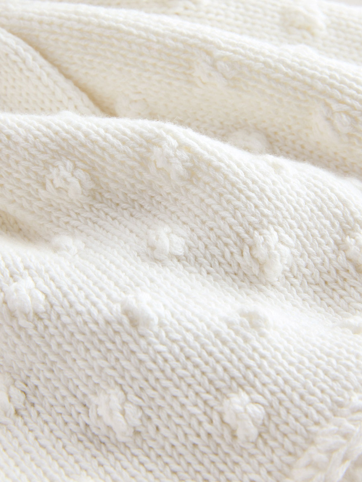 White Knitted Baby Trapper Hat