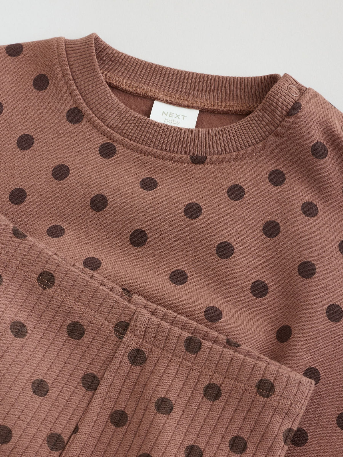 Chocolate Brown Spot Sweat Top and Leggings Set (0mths-2yrs)
