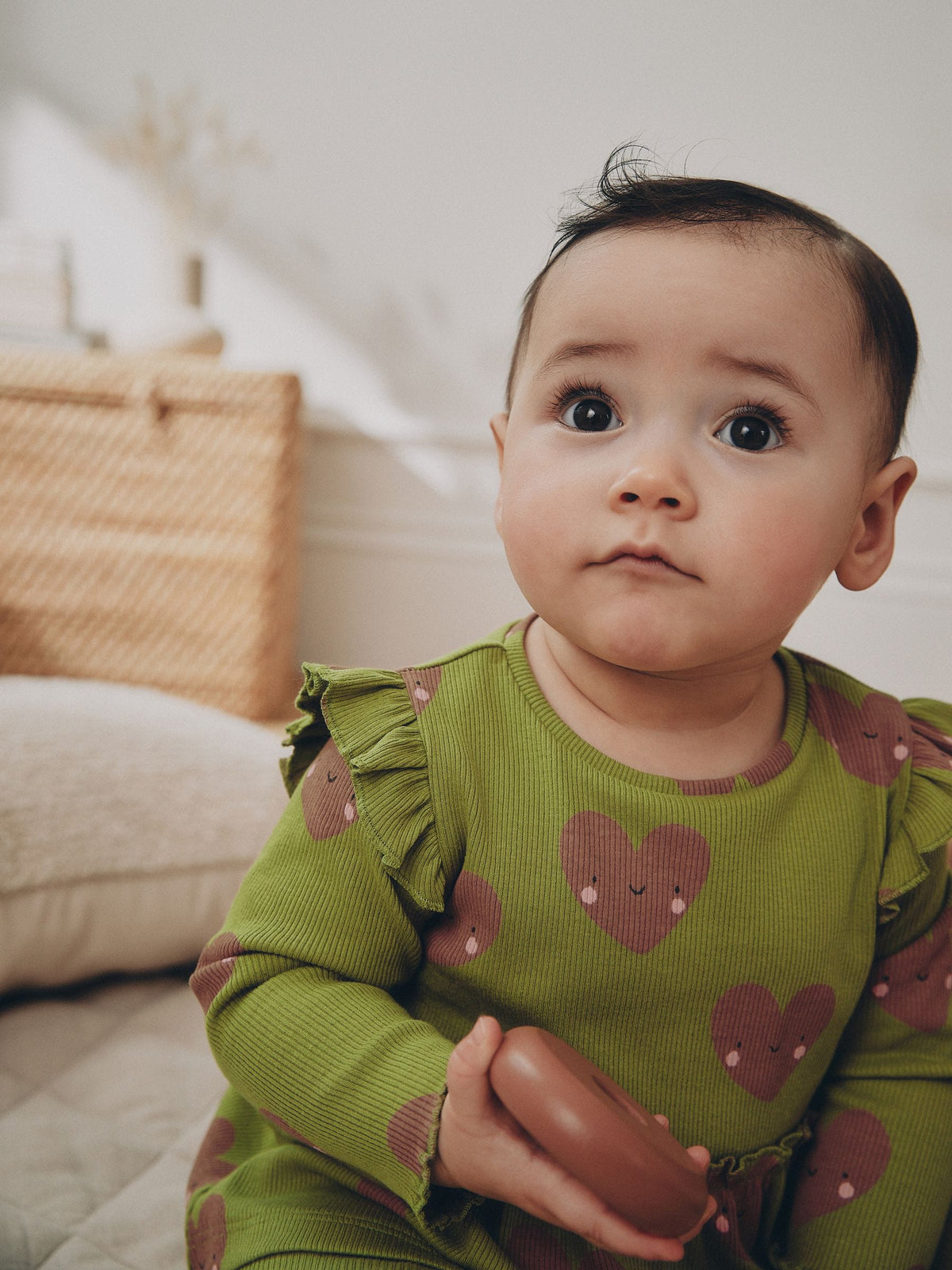 Green Heart Peplum Top and Leggings Baby Set (0mths-2yrs)