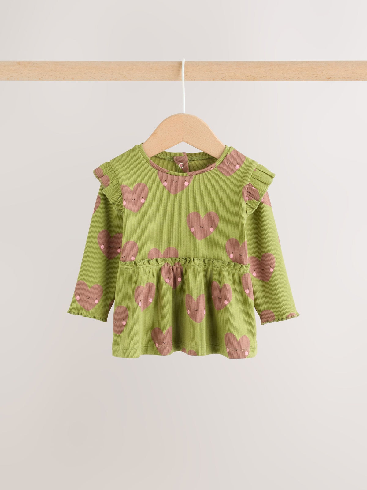 Green Heart Peplum Top and Leggings Baby Set (0mths-2yrs)