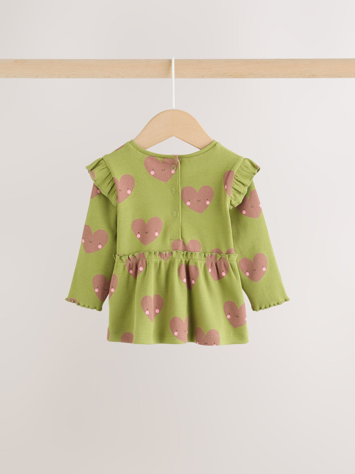 Green Heart Peplum Top and Leggings Baby Set (0mths-2yrs)