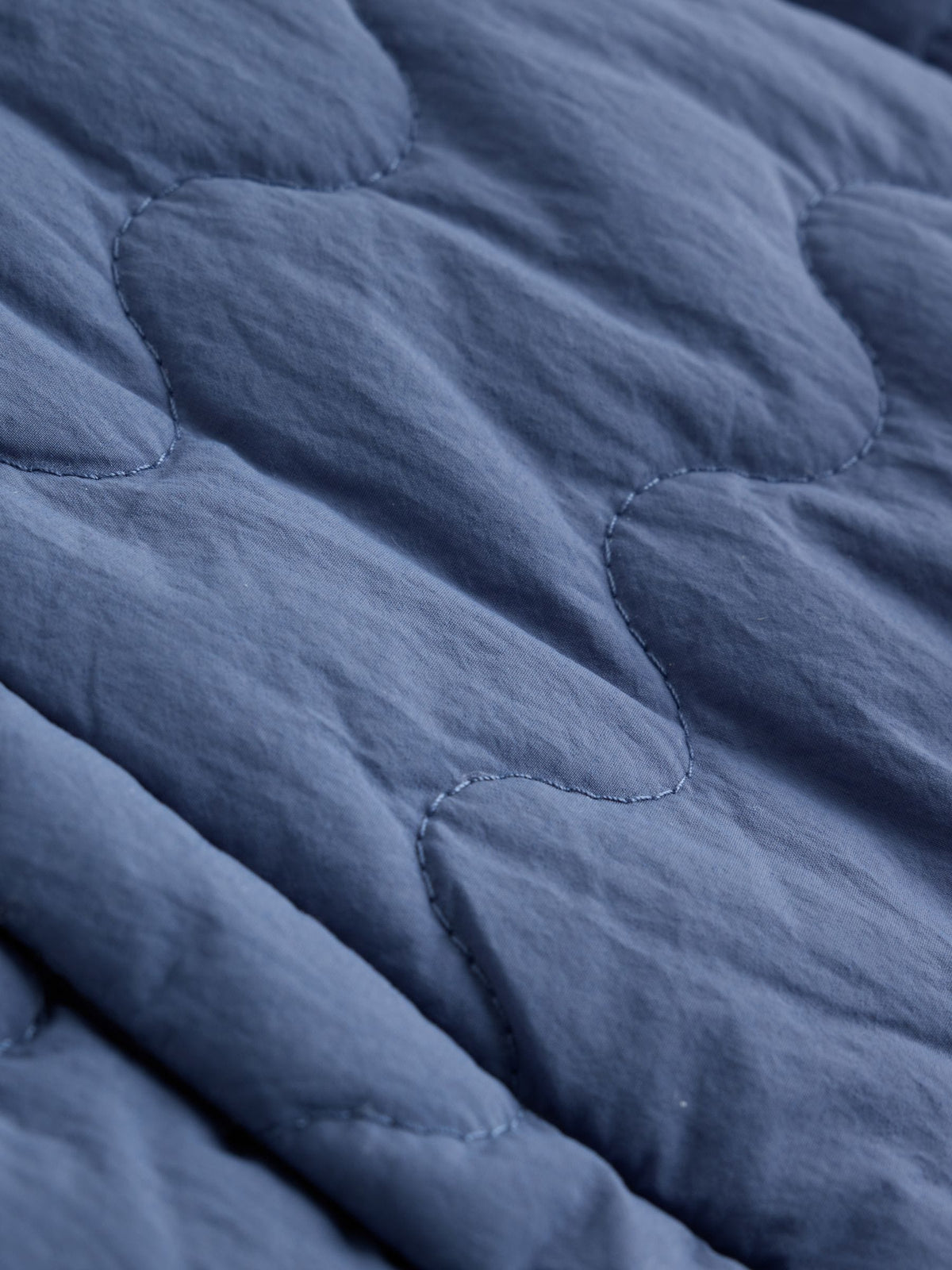 Blue Quilted Hooded Nylon Baby All-In-One (0-18mths)