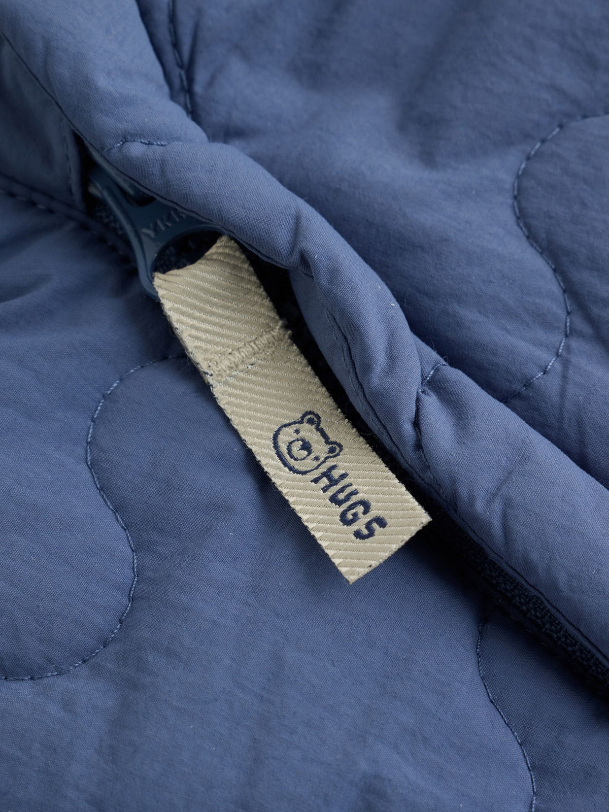 Blue Quilted Hooded Nylon Baby All-In-One (0-18mths)