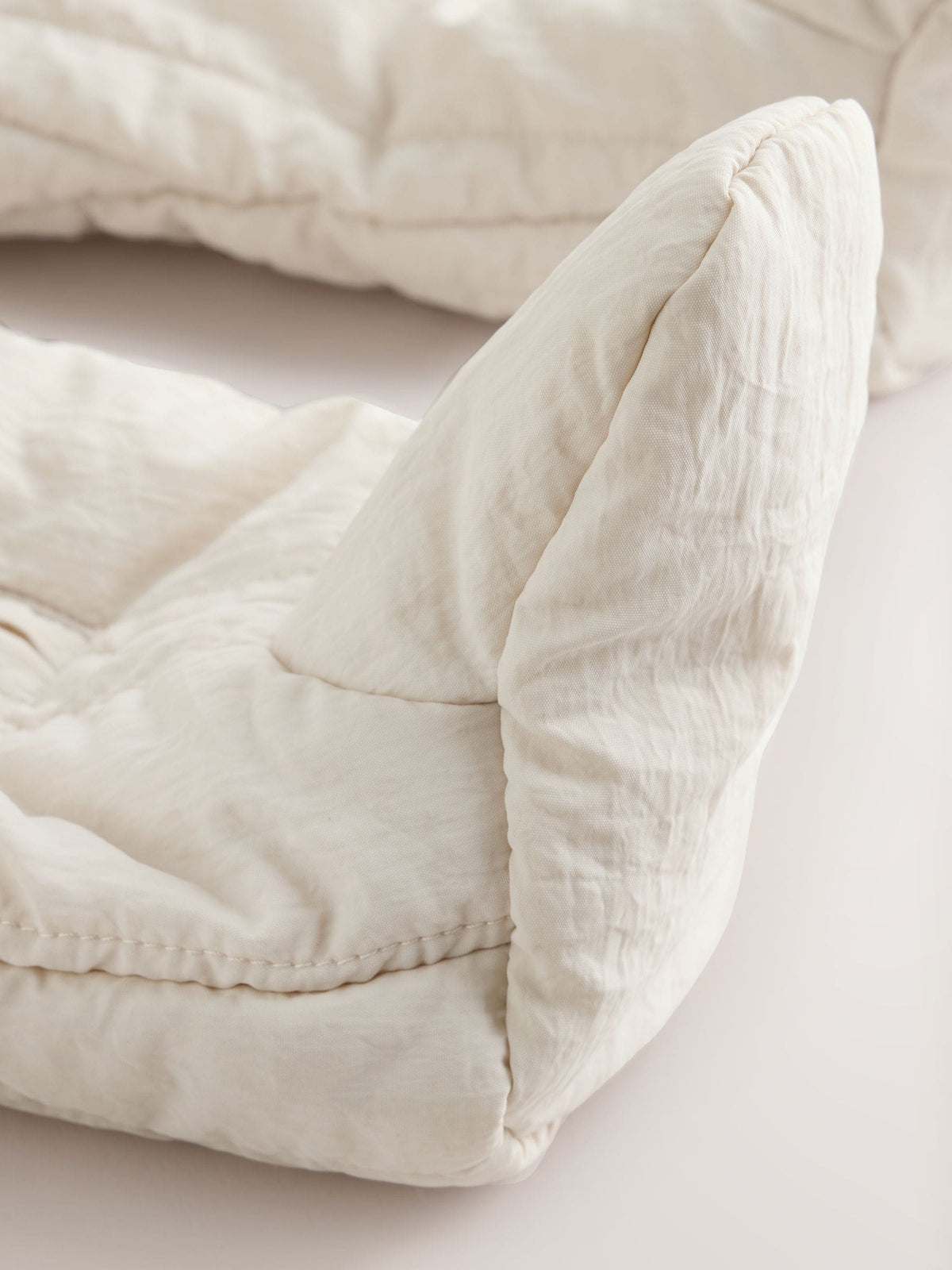 Cream Little One Back Slogan Quilted Nylon Pramsuit