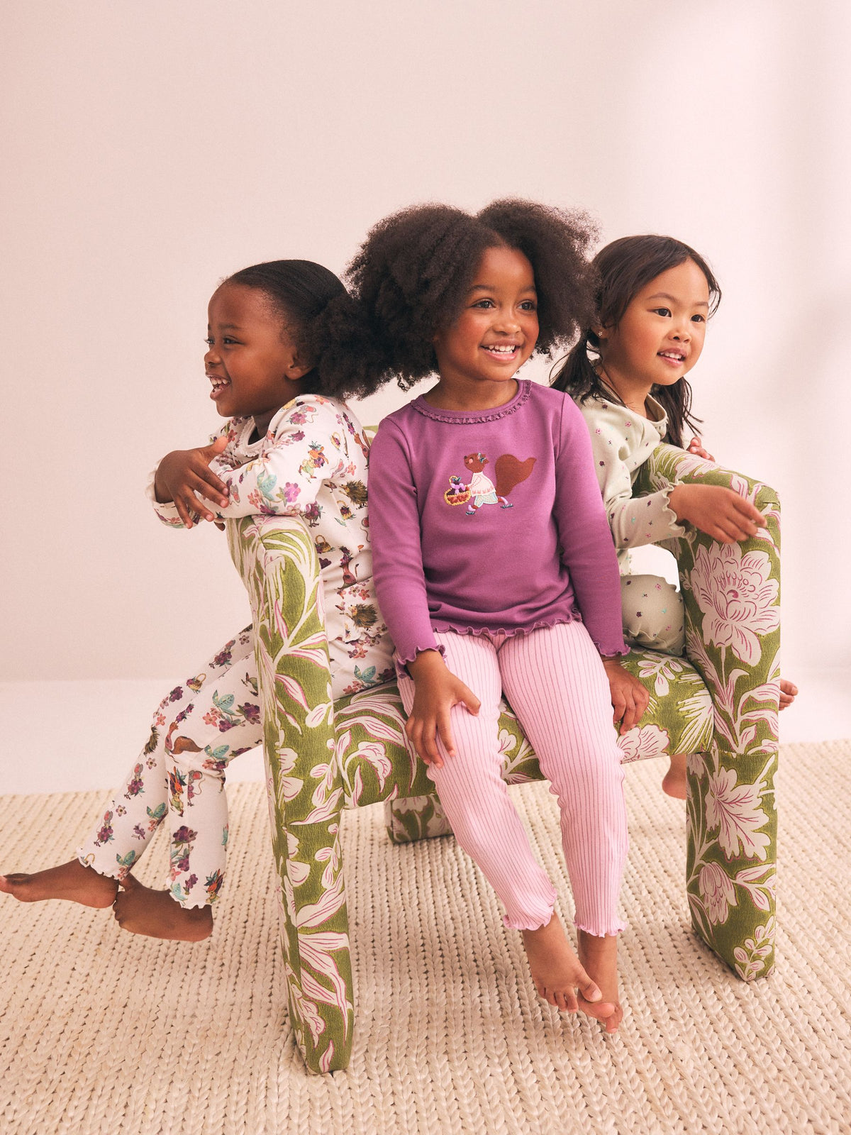 Purple/Green Snuggle Pyjamas 3 Pack (9mths-12yrs)