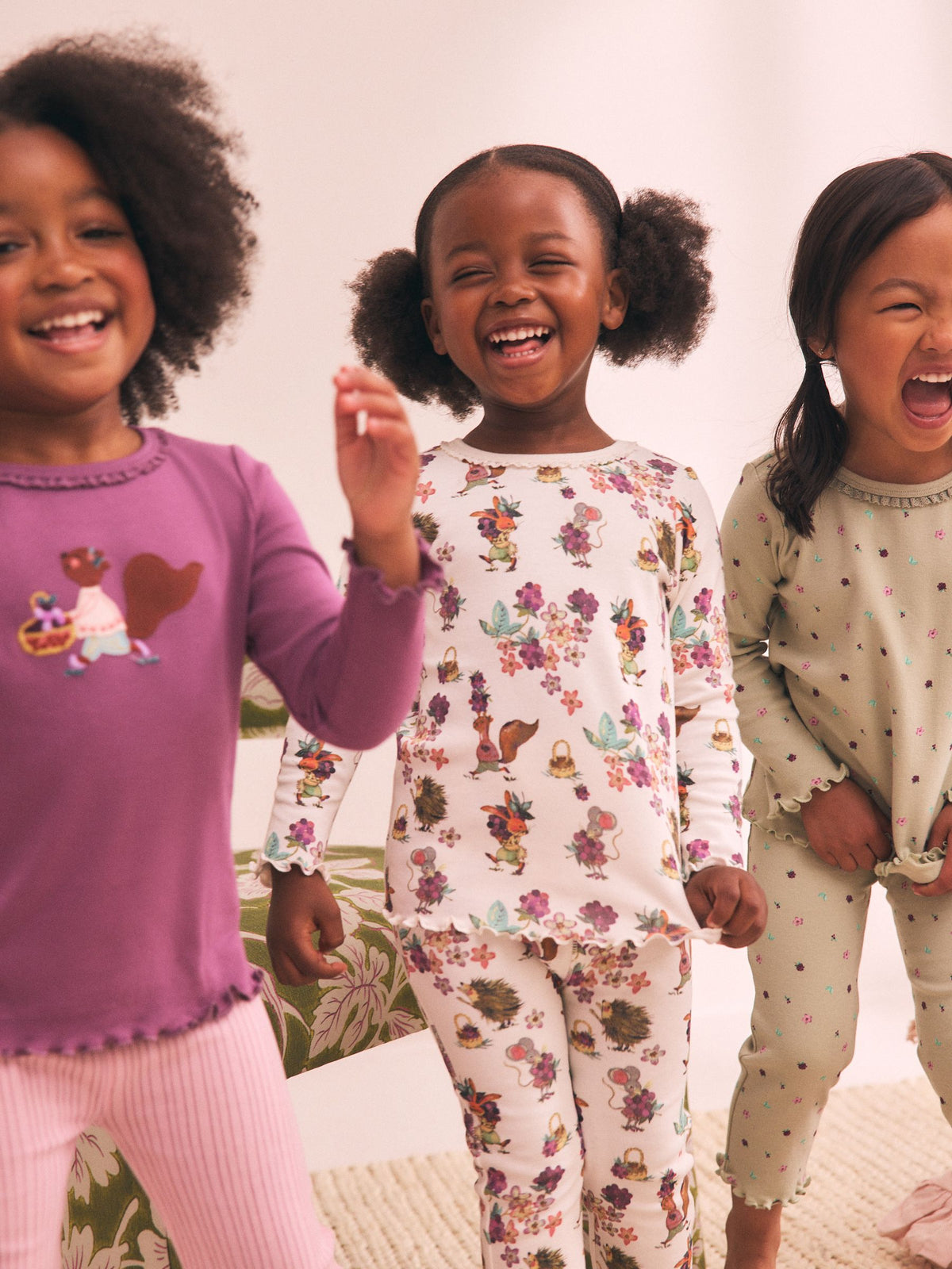 Purple/Green Snuggle Pyjamas 3 Pack (9mths-12yrs)
