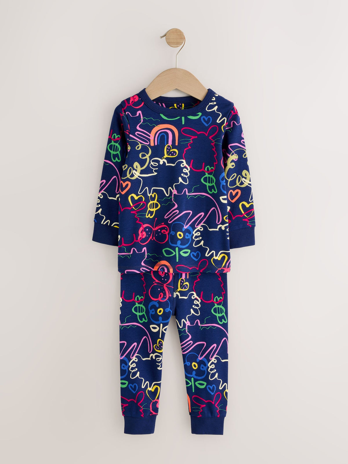 Pink/Blue Snuggle Pyjamas 3 Pack (9mths-12yrs)