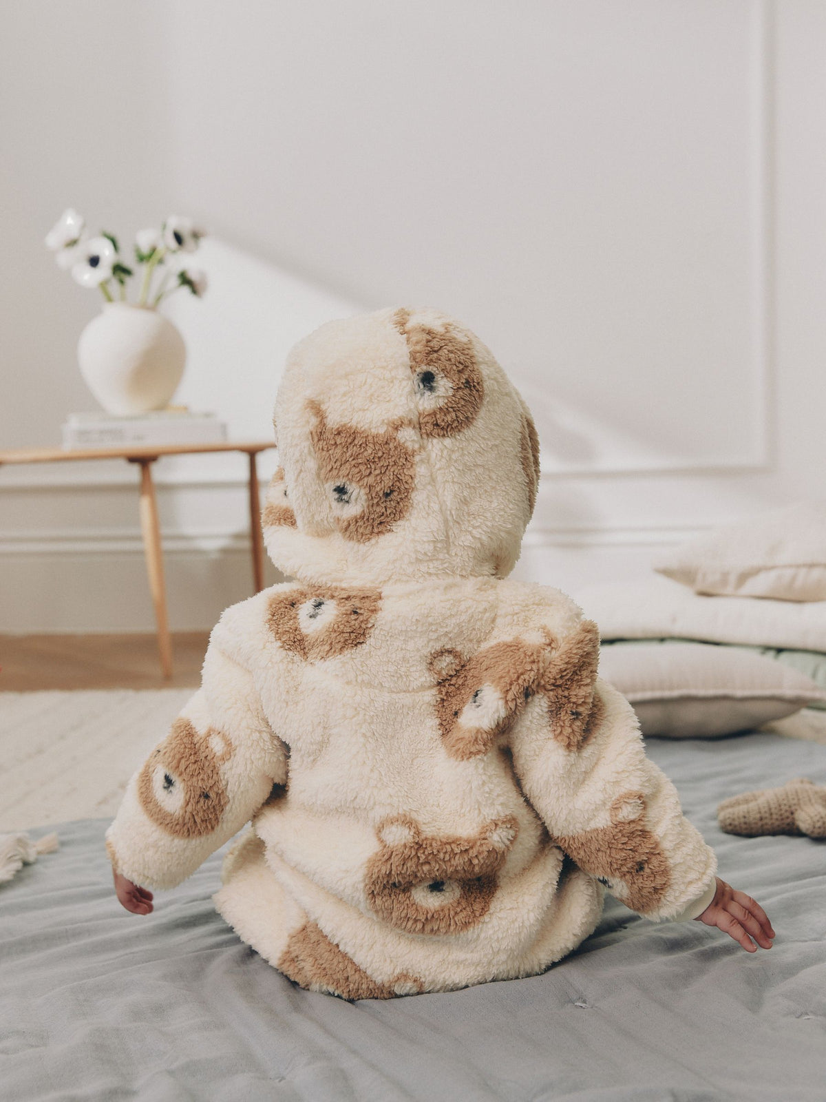 Neutral Bear Fleece Baby Pramsuit (0mths-2yrs)
