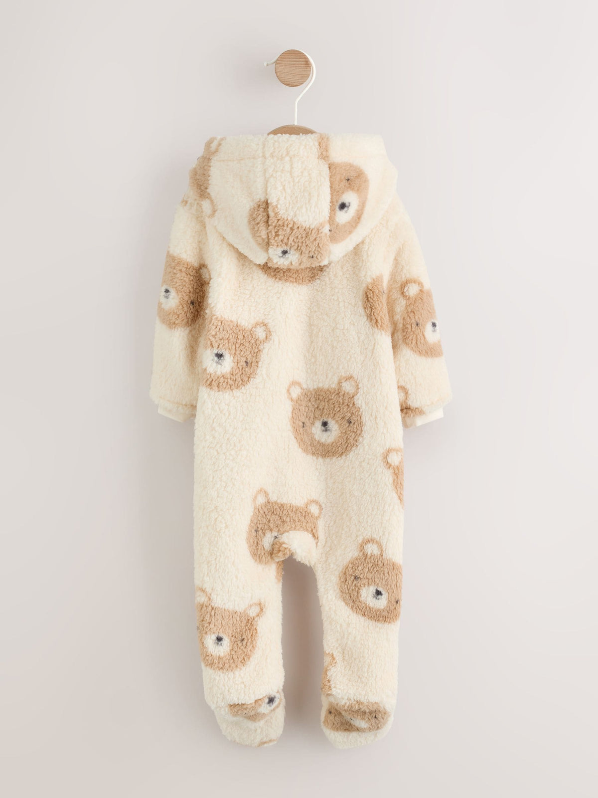 Neutral Bear Fleece Baby Pramsuit (0mths-2yrs)