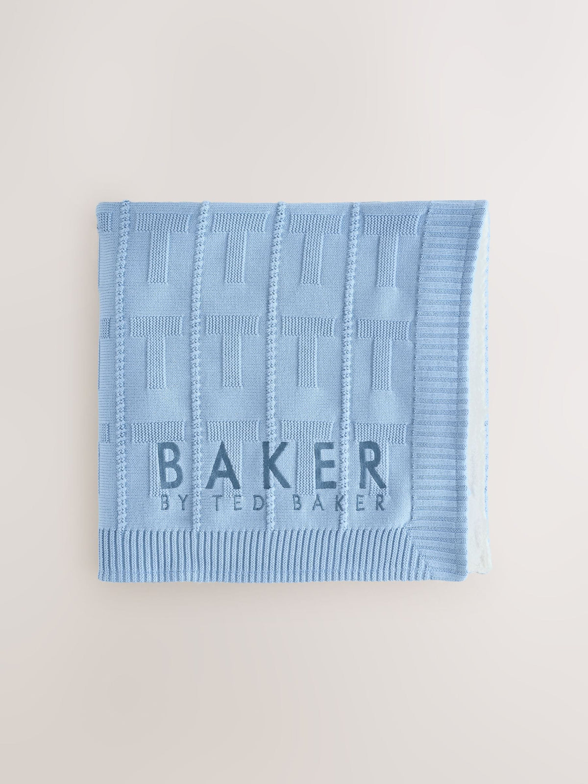 Baker by Ted Baker Blue Knitted Blanket