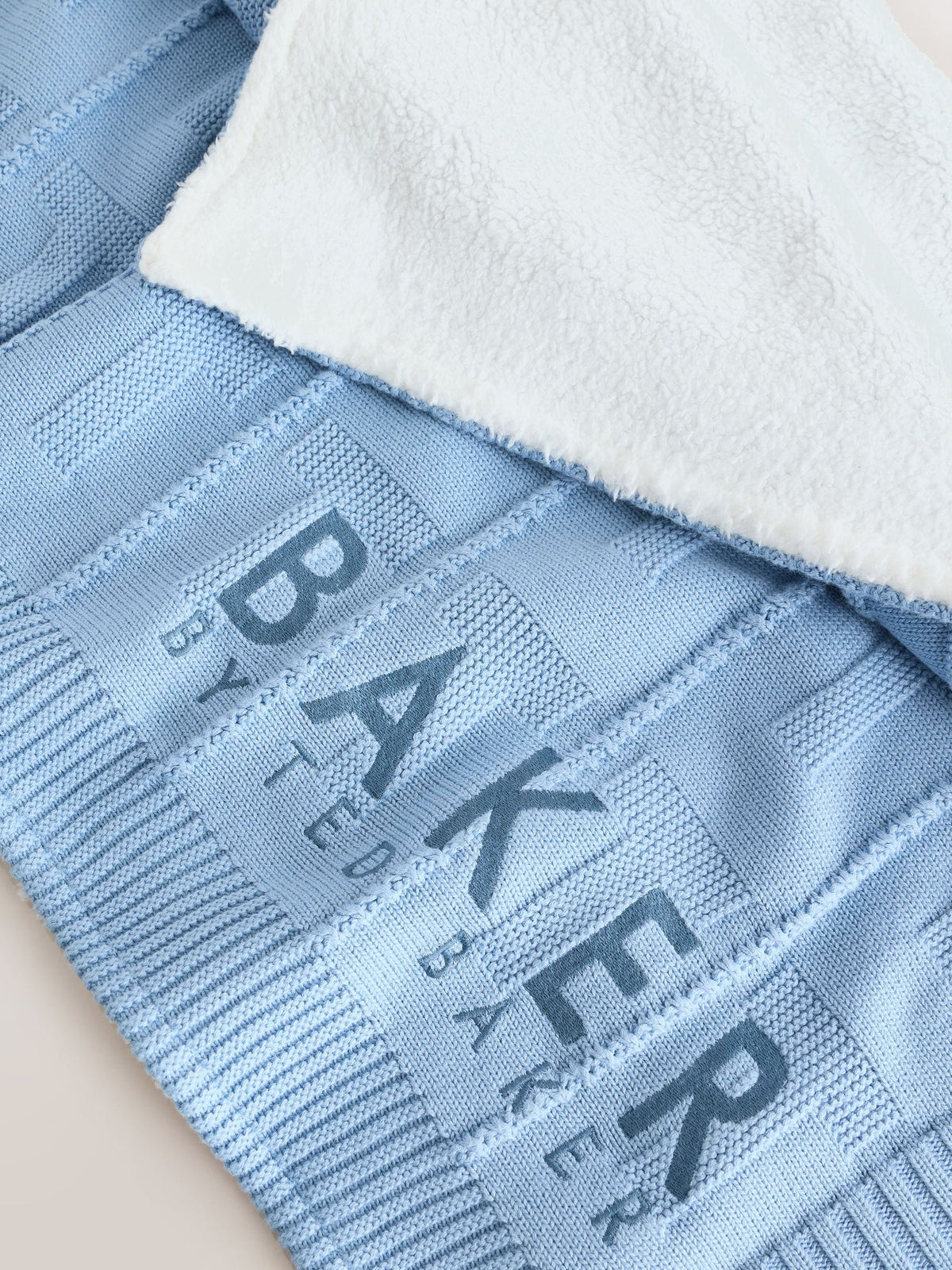 Baker by Ted Baker Blue Knitted Blanket