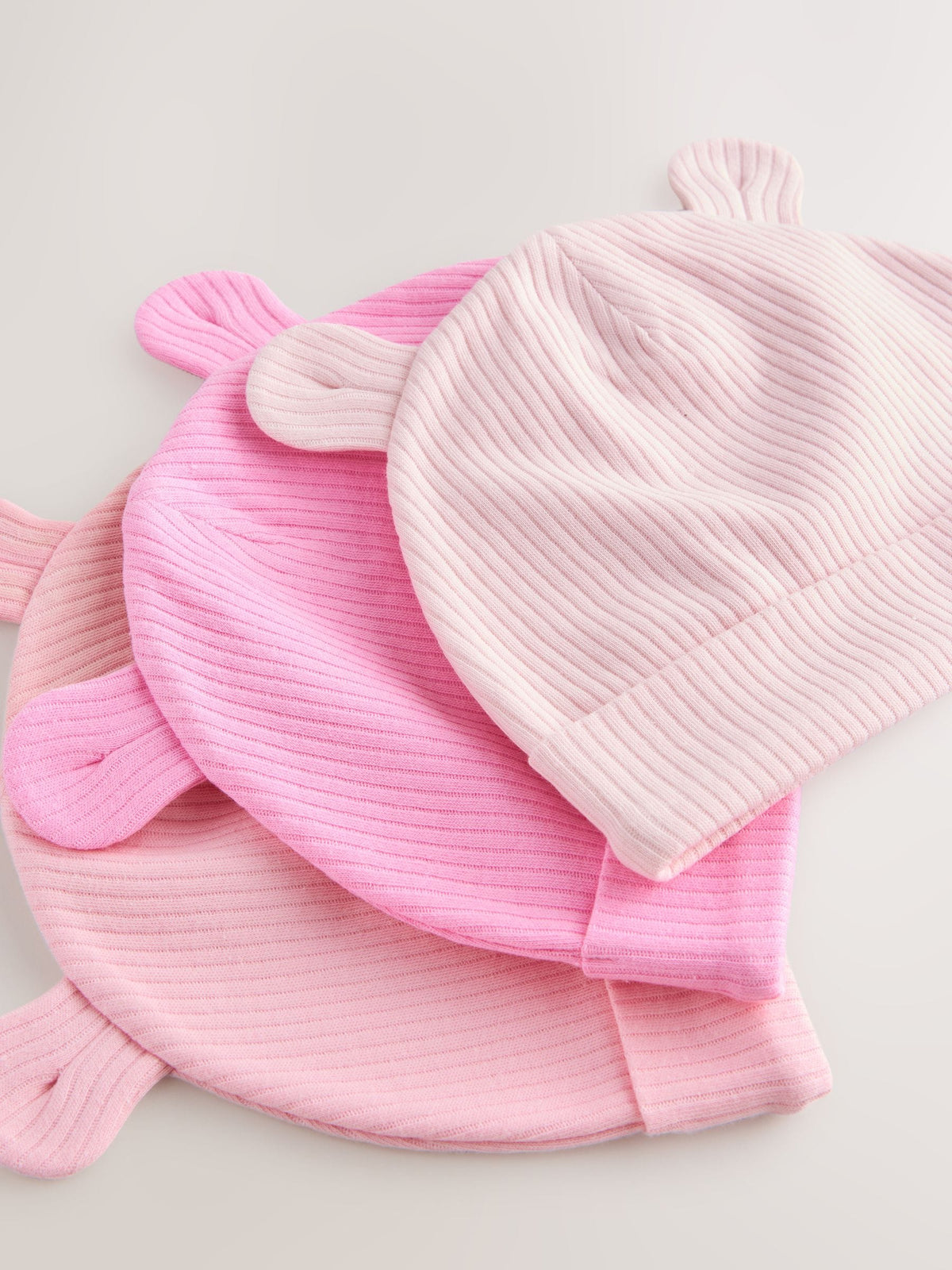 Pink Baby Beanies 3 Pack (0-12mths)