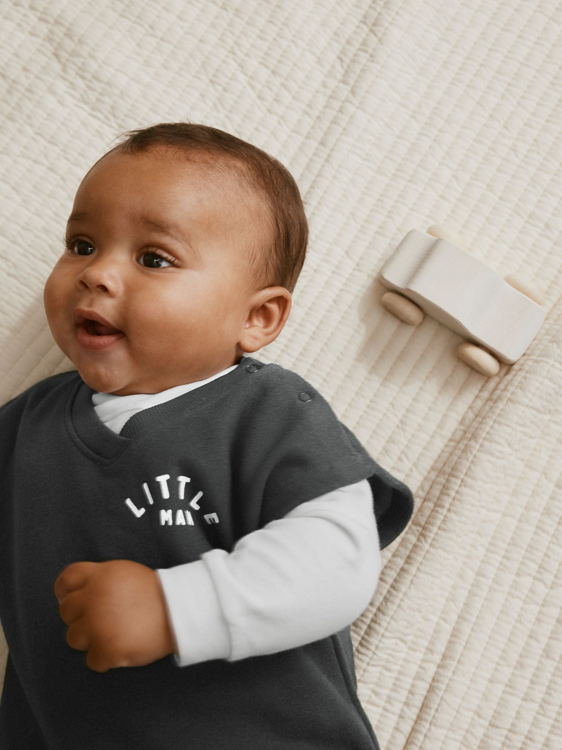 Grey Little Man Baby Gilet Top and Leggings Set (0mths-2yrs)