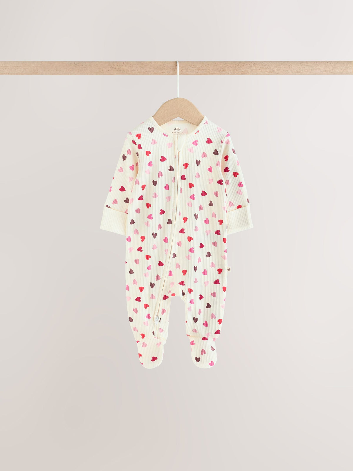 Berry Bow Two Way Zip Baby Sleepsuits 4 Pack (0mths-3yrs)