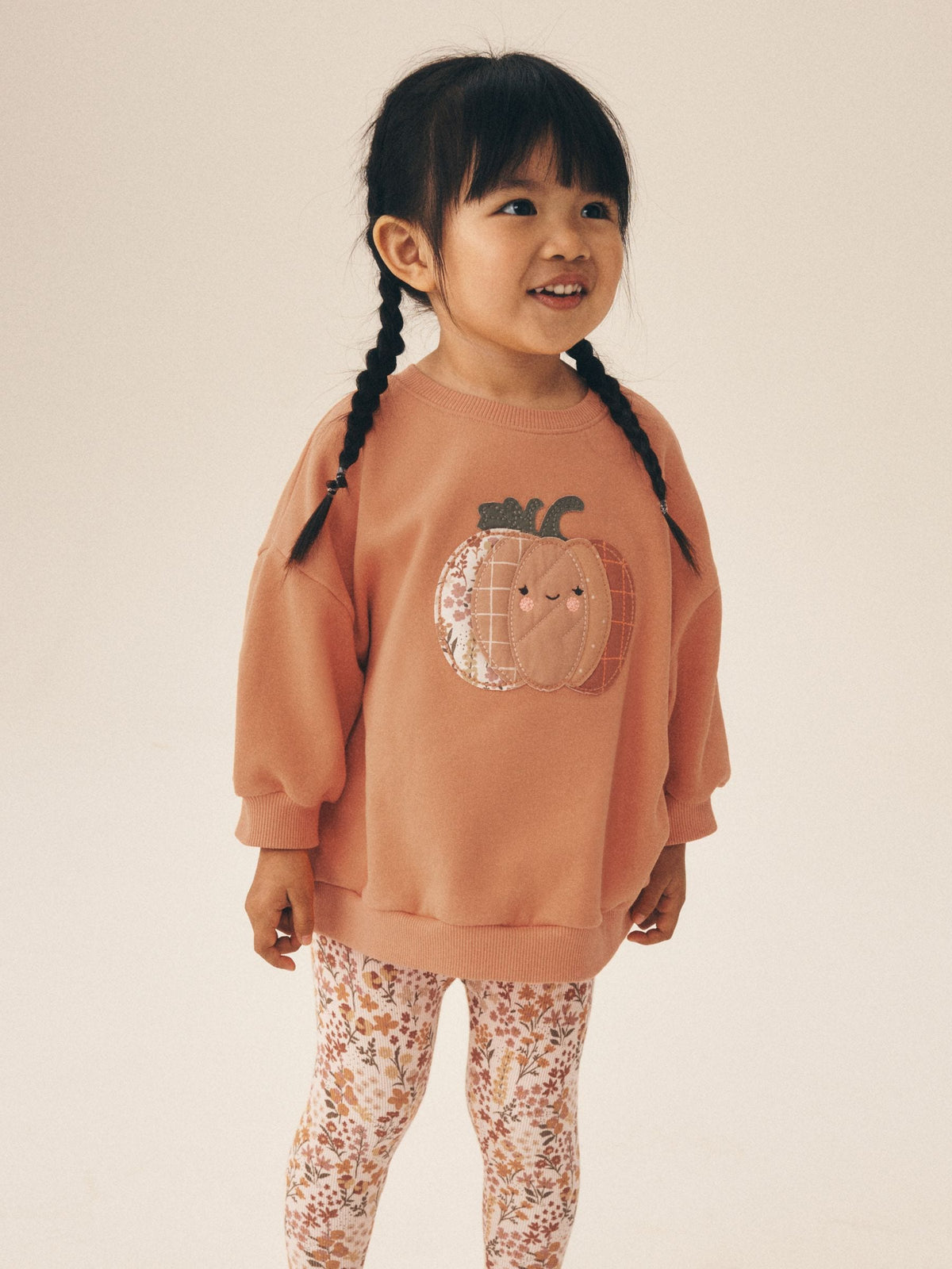 Orange Pumpkin Sweatshirt and Leggings Set (3mths-7yrs)