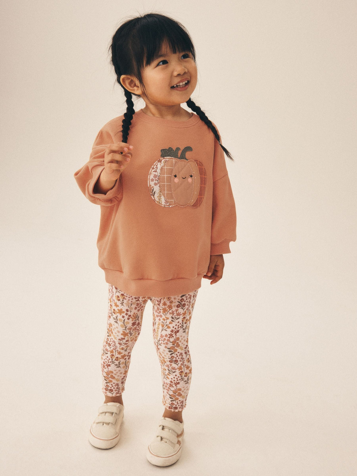 Orange Pumpkin Sweatshirt and Leggings Set (3mths-7yrs)