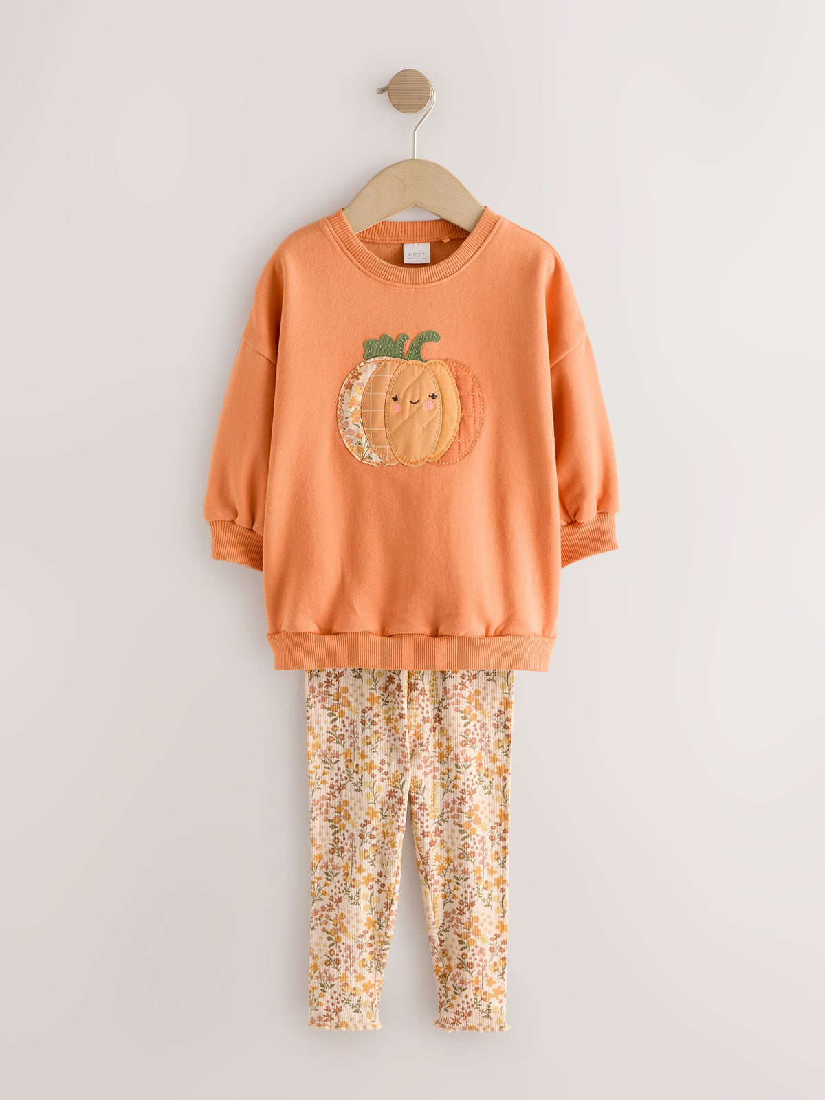 Orange Pumpkin Sweatshirt and Leggings Set (3mths-7yrs)