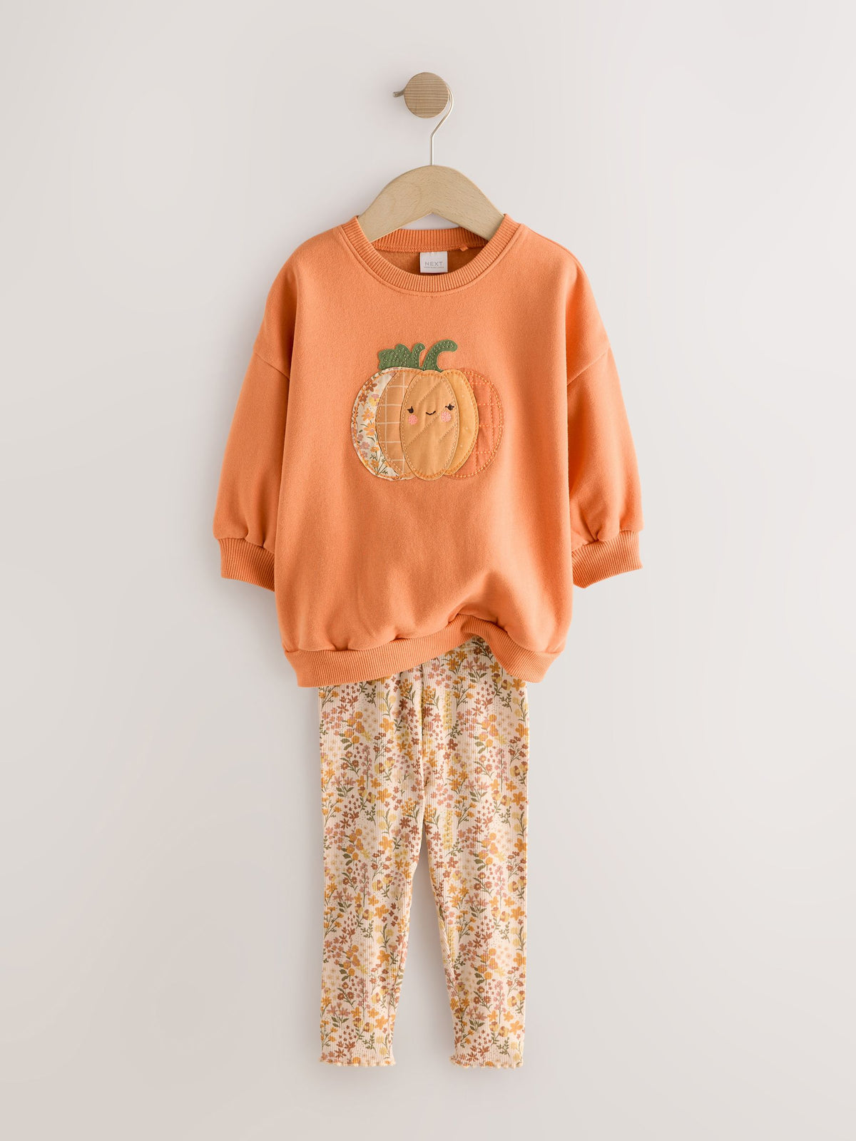 Orange Pumpkin Sweatshirt and Leggings Set (3mths-7yrs)