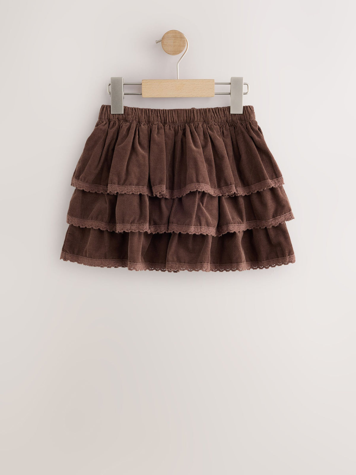Chocolate Brown Cord Pullon Rara Skirt (3mths-7yrs)
