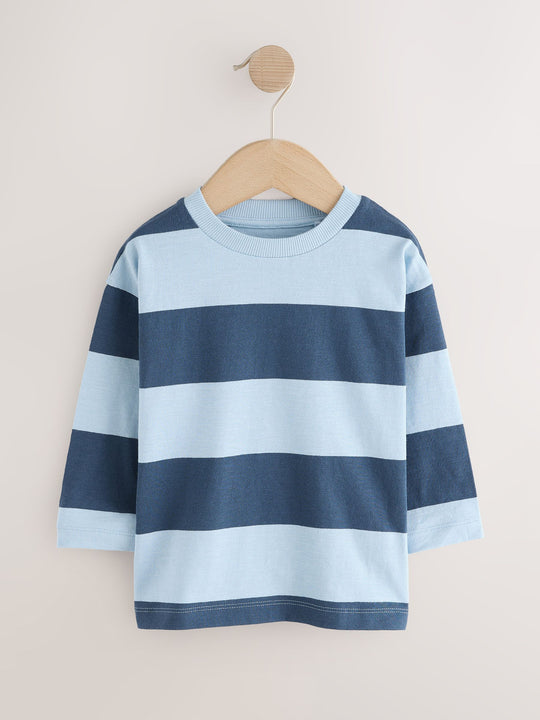 Blue Digger Long Sleeve Graphic Print T-Shirts 3 Pack (3mths-7yrs)