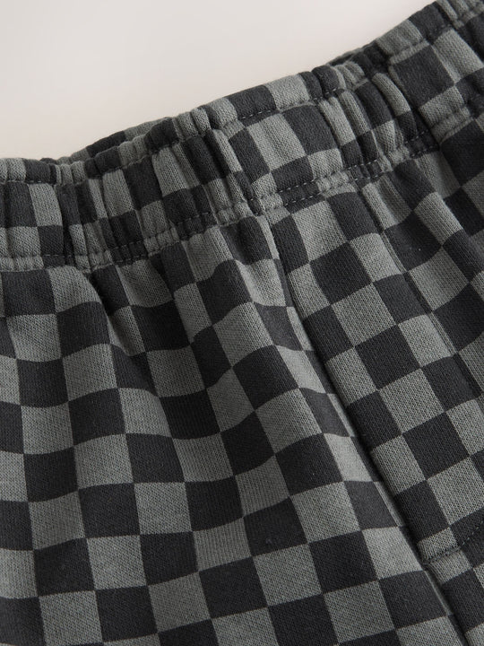 Mono Checkerboard Single Wide Leg Jersey Joggers (3mths-7yrs)