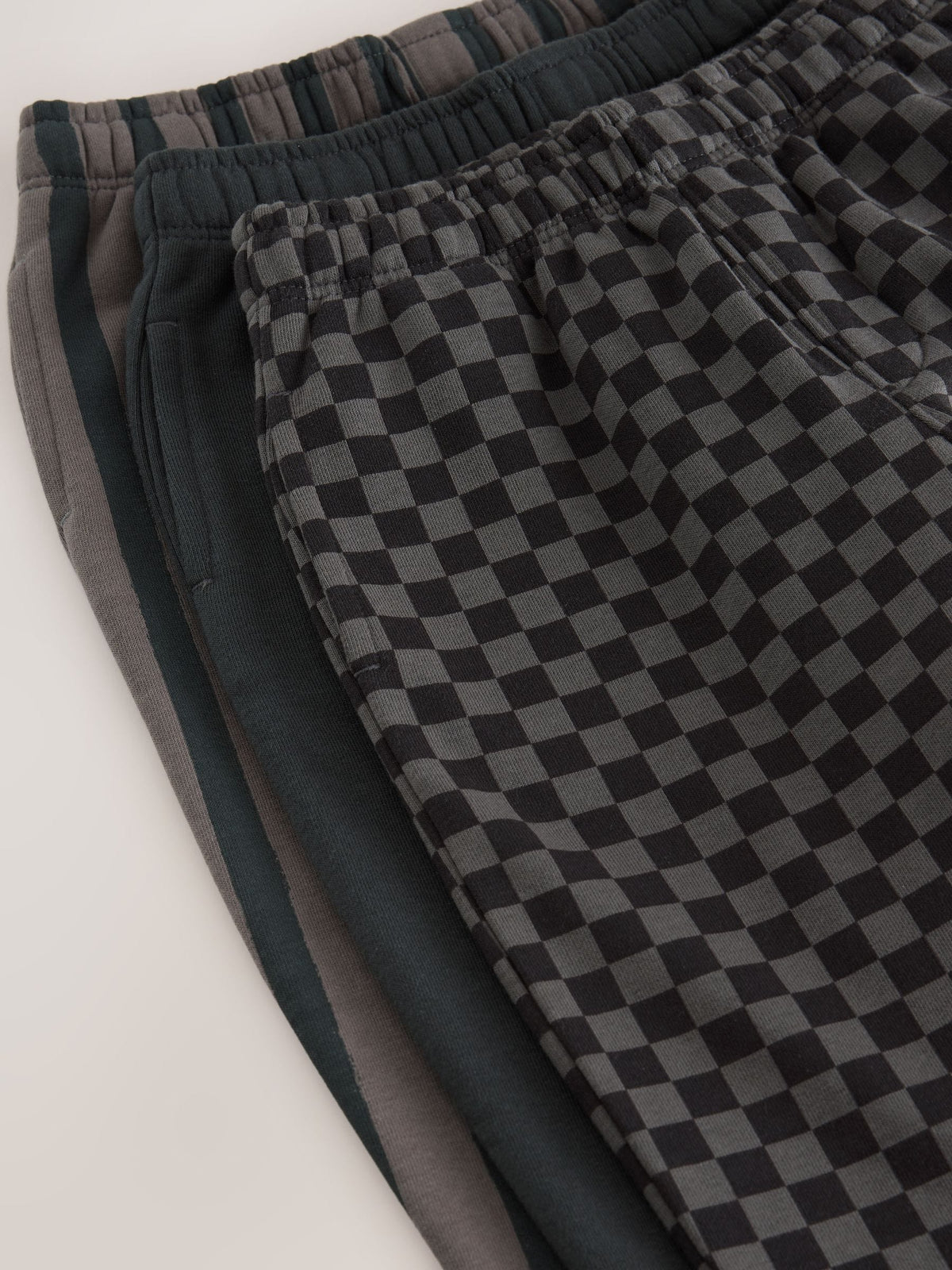 Black/ Charcoal Grey 3 Pack Wide Leg Jersey Joggers (3mths-7yrs)