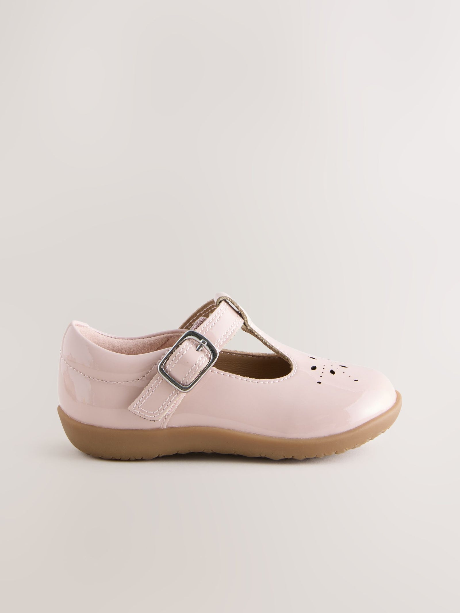 Pink Standard Fit (F) First Walker T-Bar Touch Fastening Shoes