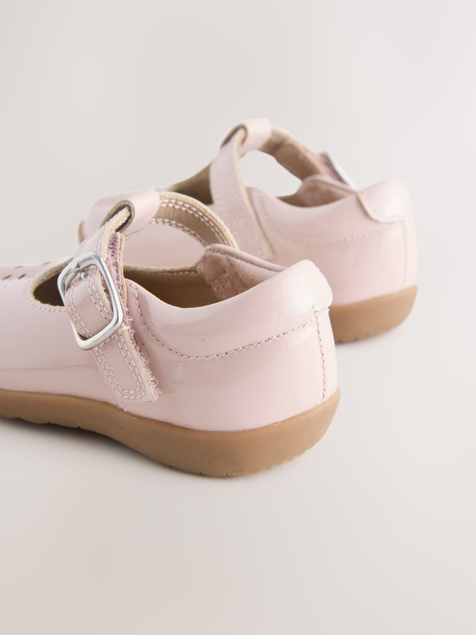 Pink Standard Fit (F) First Walker T-Bar Touch Fastening Shoes