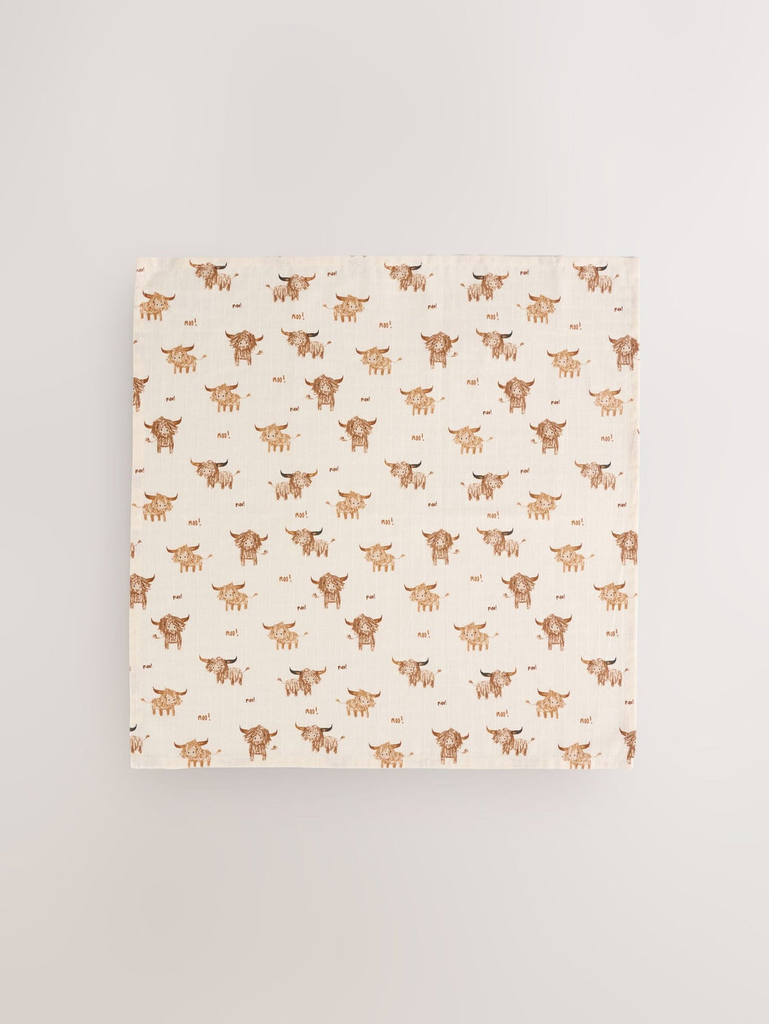 Neutral Hamish the Cow Baby Muslin Cloths 4 Pack
