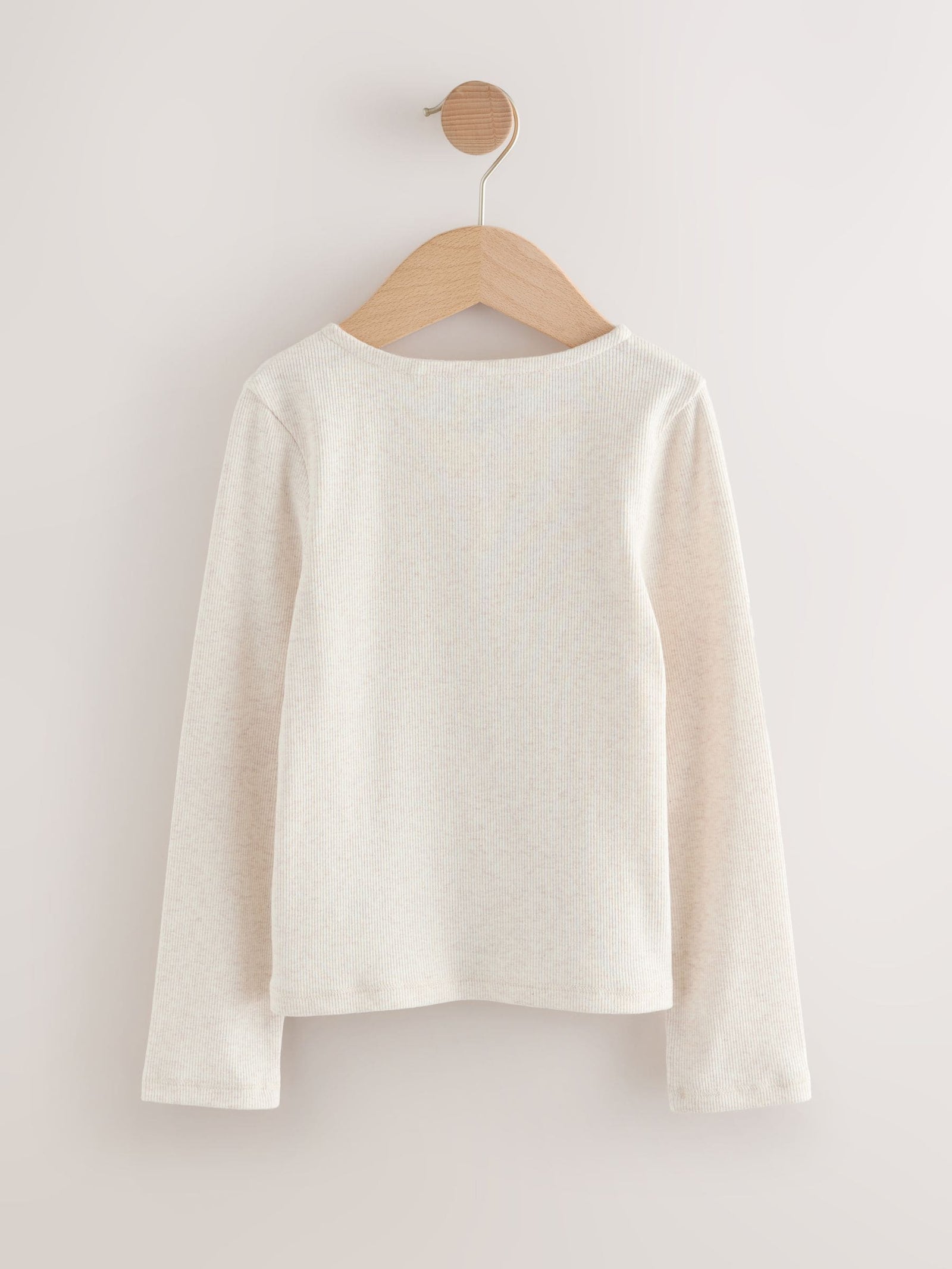 Oatmeal Long Sleeve Ribbed Cardigan (3-16yrs)