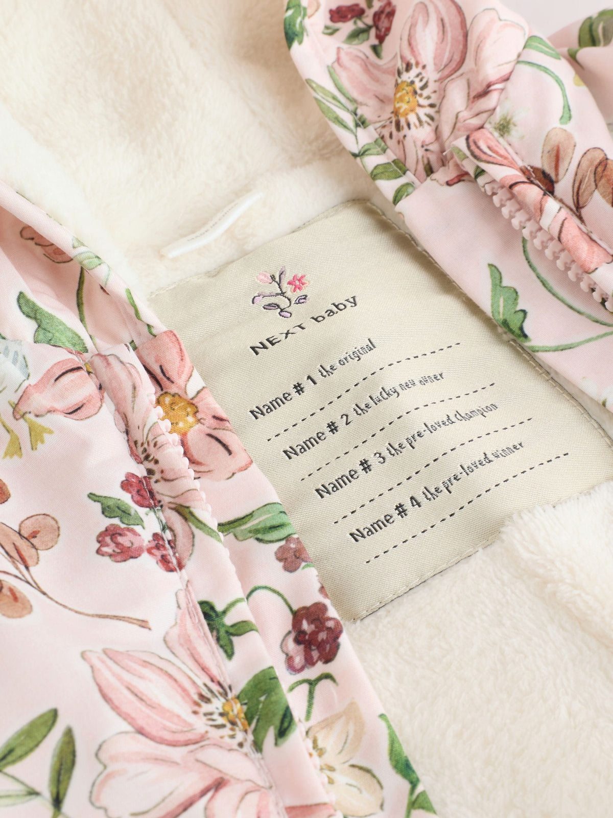 Pink Floral All-Over Printed Double Zip Baby Hooded Pramsuit (0mths-2yrs)