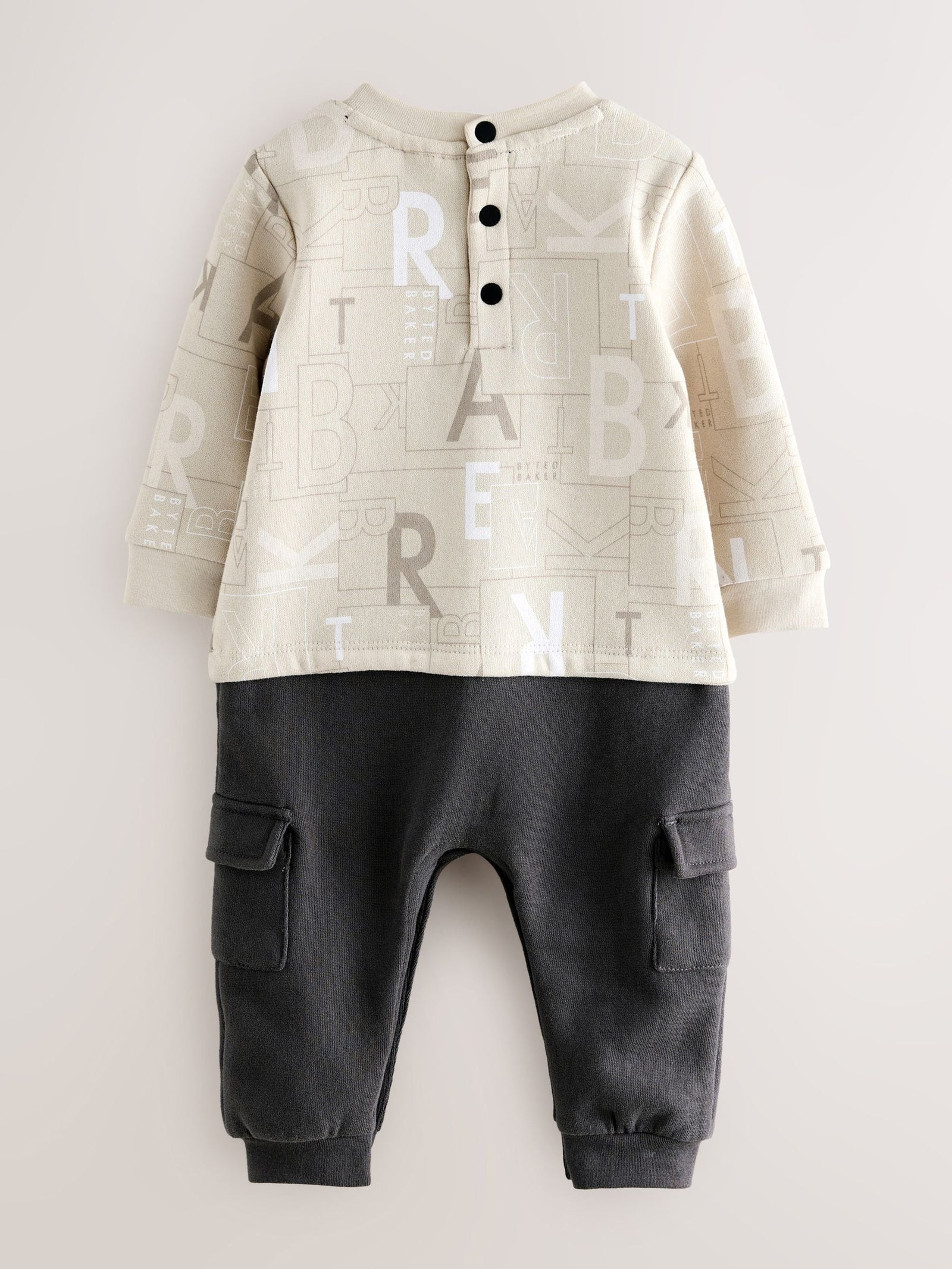 Baker by Ted Baker Letter Print Mockable Rompersuit