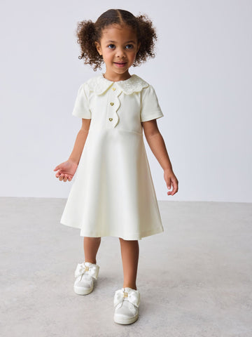 Baker by Ted Baker Lace Collared Ponte Dress