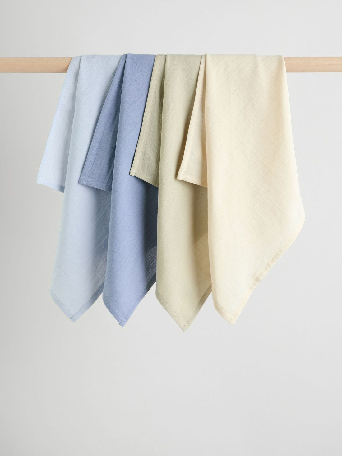 Blue Baby Muslins Cloths 4 Pack