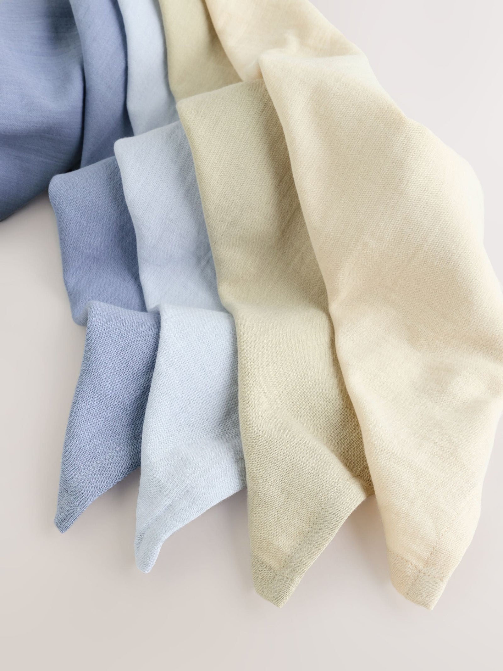 Blue Baby Muslins Cloths 4 Pack