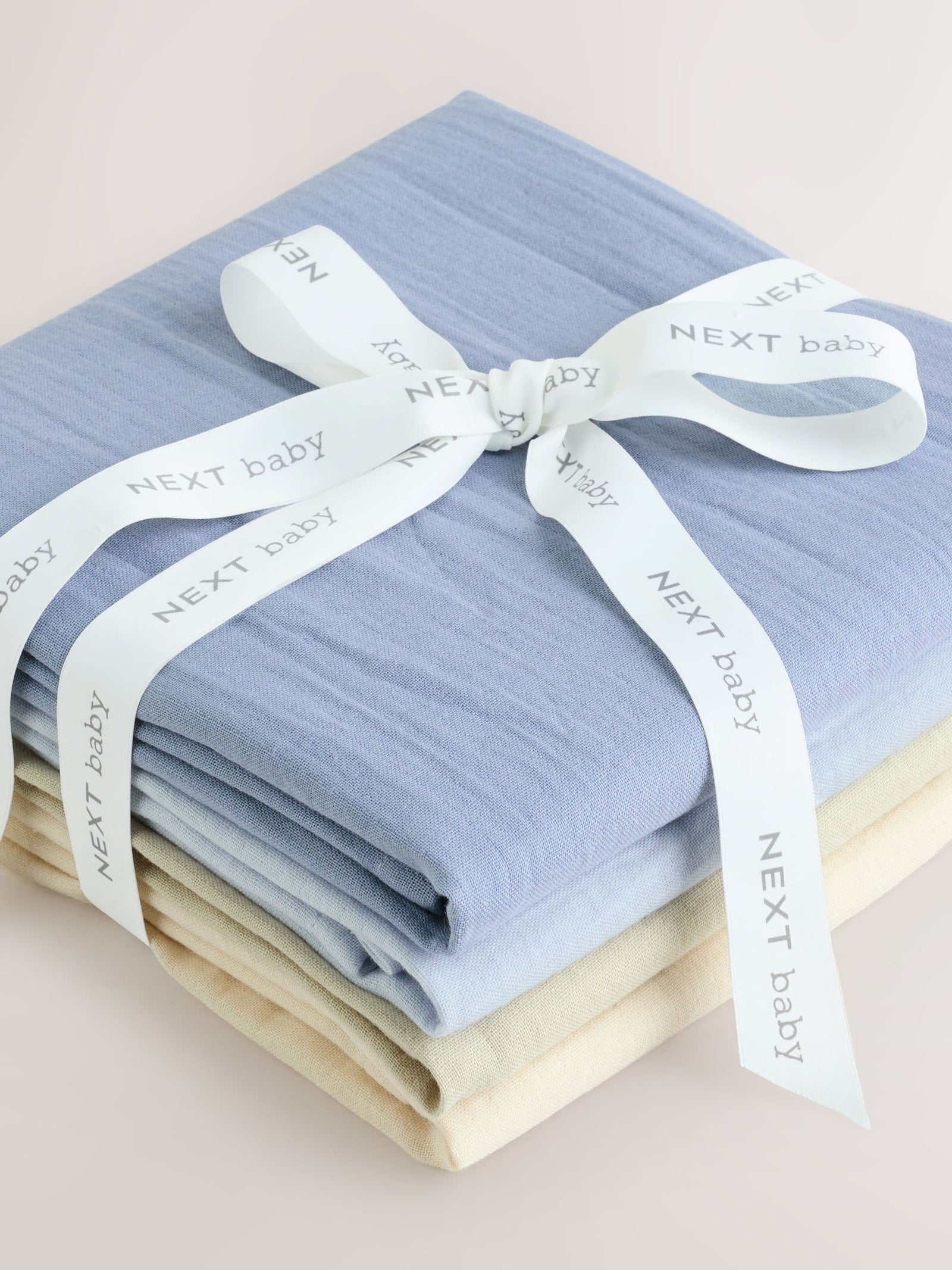 Blue Baby Muslins Cloths 4 Pack