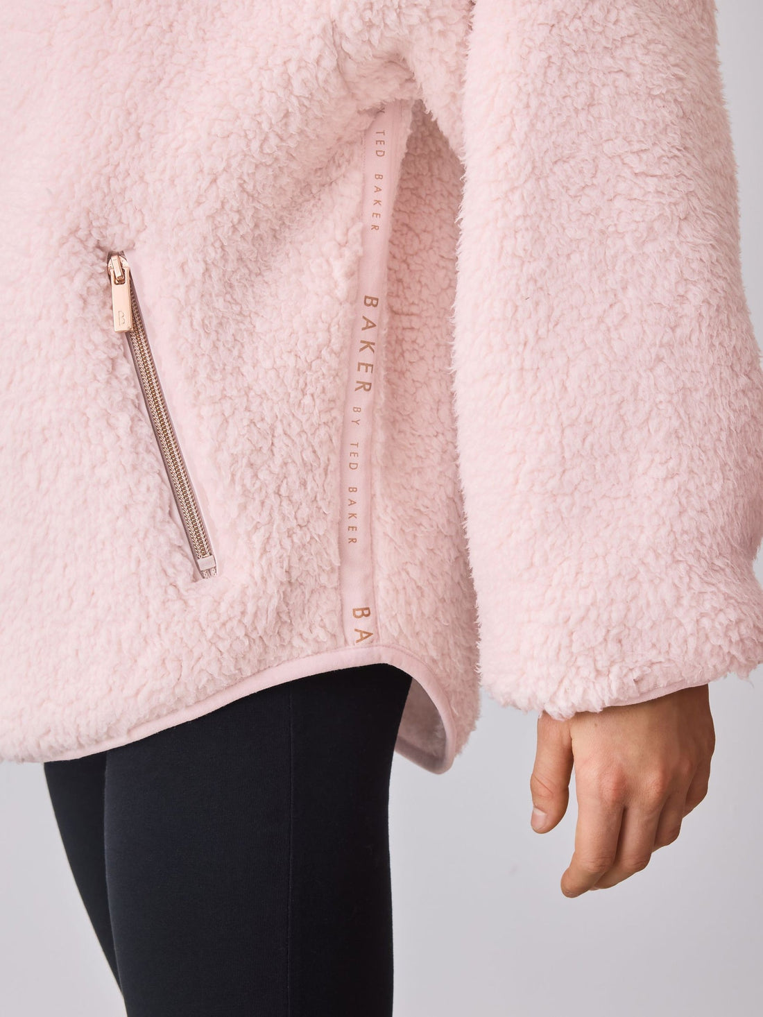 Baker by Ted Baker Zip-Through Hooded Borg Fleece Jacket