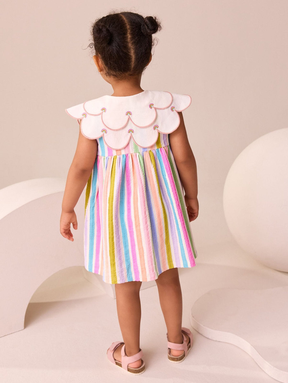 Rainbow Collared Summer Dress (3mths-7yrs)