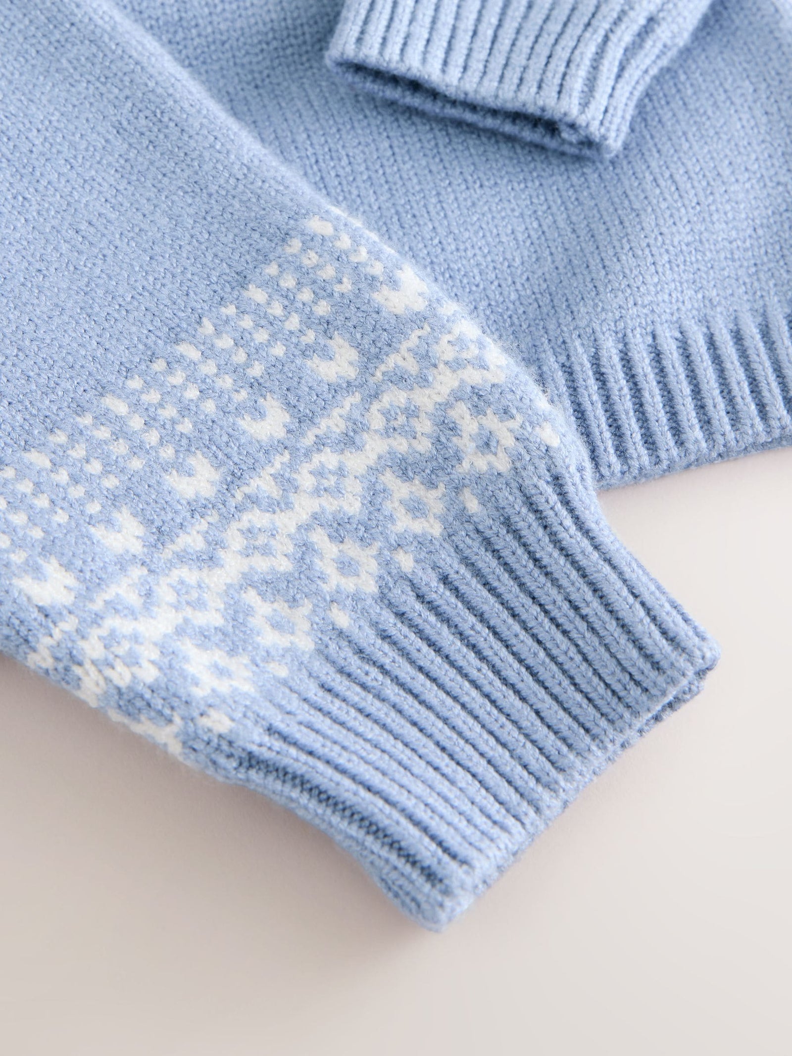 Blue Fairisle Knitted Top and Leggings Set (0mths-2yrs)