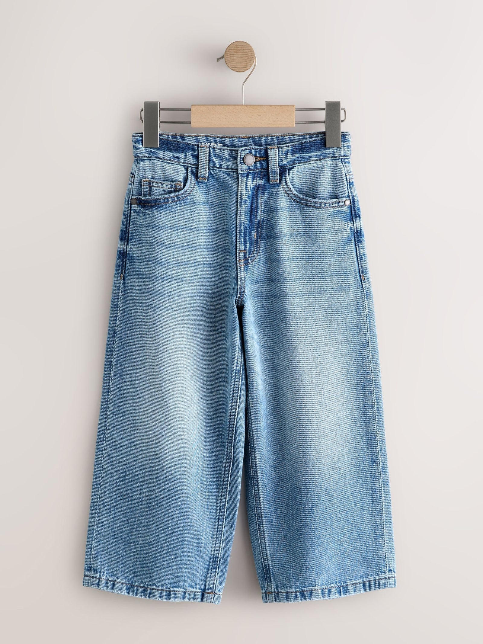 Mid Blue Denim Super-wide Fit Authentic Jeans (3-16yrs)