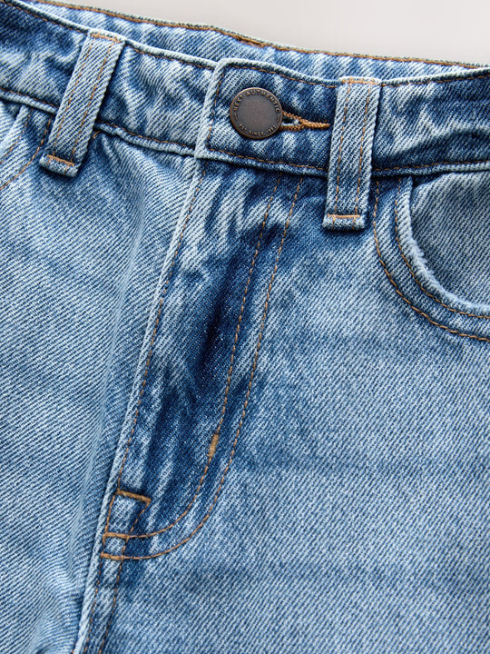 Mid Blue Denim Super-wide Fit Authentic Jeans (3-16yrs)