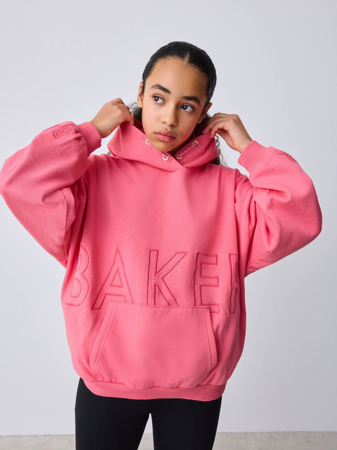 Baker by Ted Baker Oversized Embroidered Graphic Hoodie