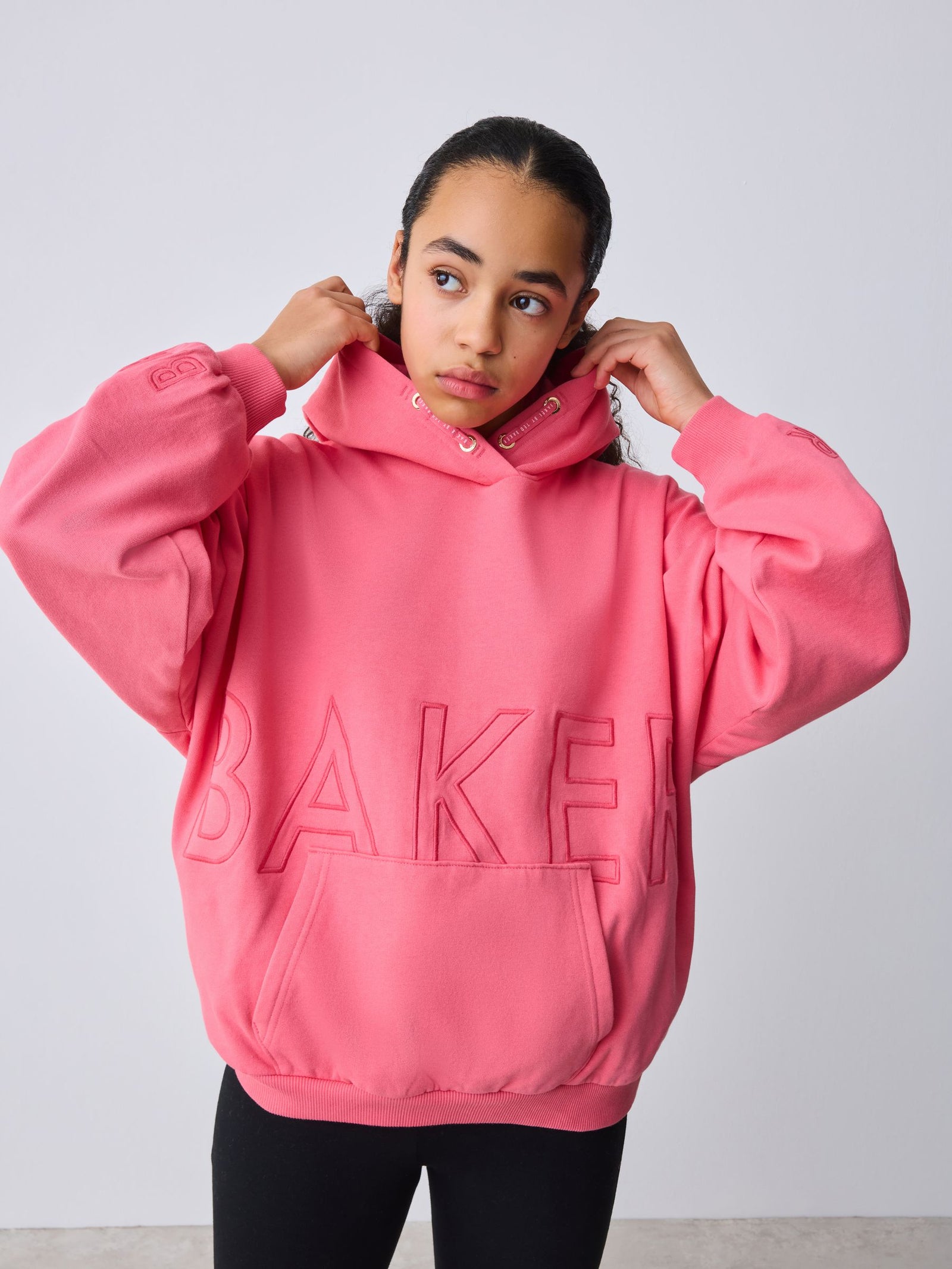 Baker by Ted Baker Oversized Embroidered Graphic Hoodie